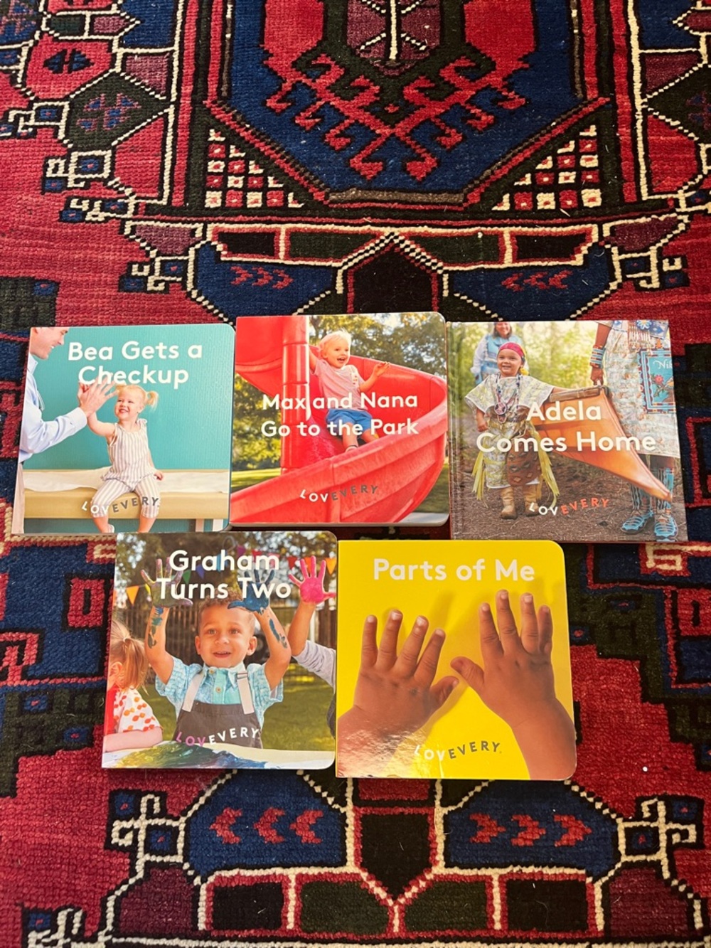Set of 5 Lovevery Board Books - Bright Multicolor